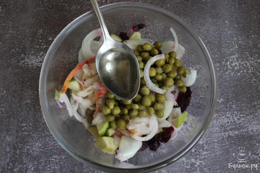 Винегрет с кислыми яблоками без соленых огурцов | рецепт пошагово, фото ...