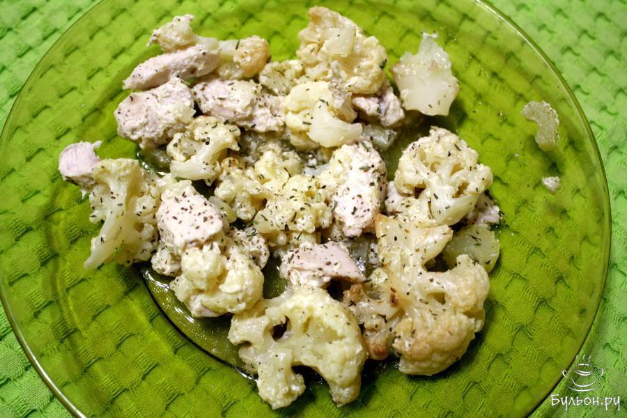Куриное филе с цветной капустой - пошаговый рецепт с фото