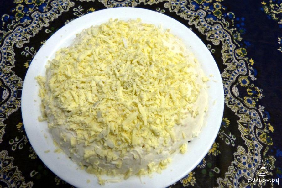"Мимоза" со шпротами и колбасным сыром - пошаговый рецепт с фото