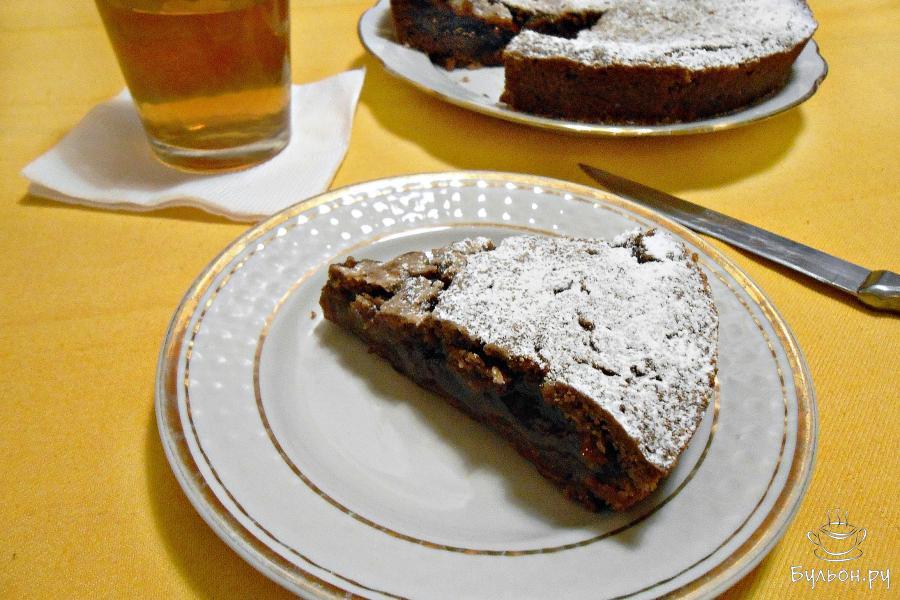 Тертый шоколадный пирог из песочного теста - пошаговый рецепт с фото