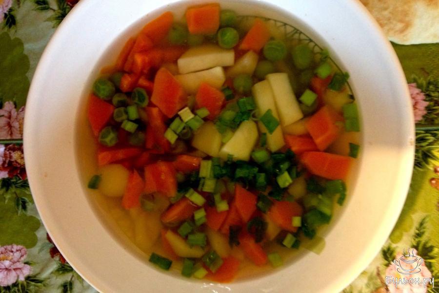 Постный овощной суп с зеленым горошком - пошаговый рецепт с фото
