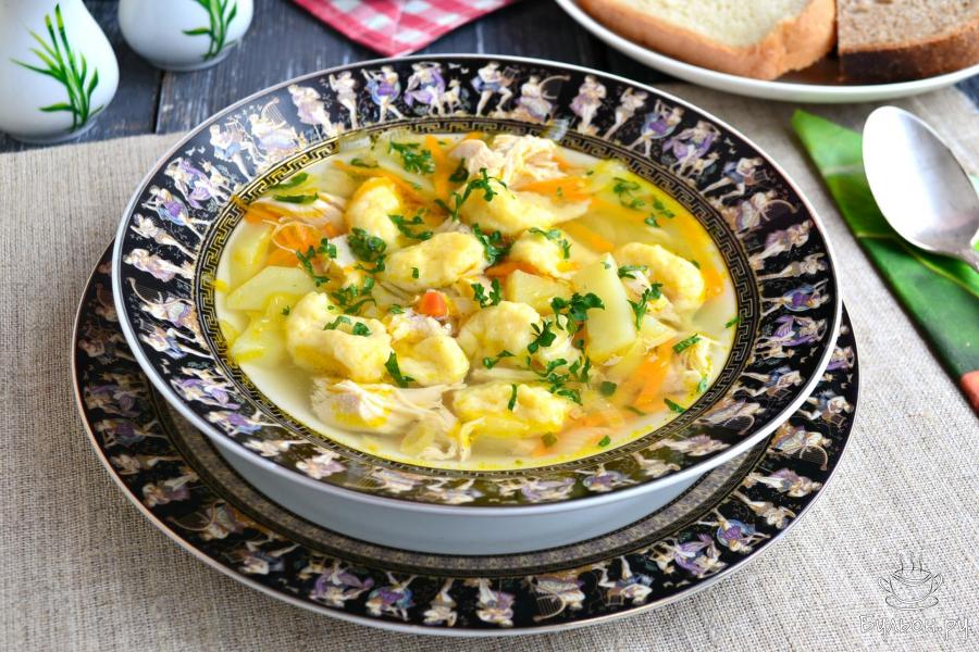 Суп повседневный пикантный с клёцками – кулинарный рецепт