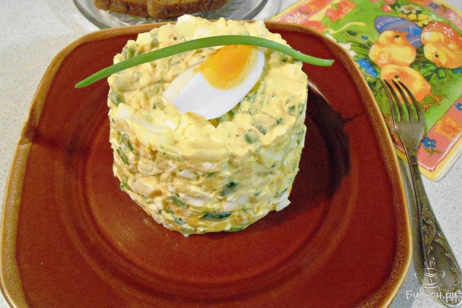 Намазка для бутербродов из яиц и зеленого лука - пошаговый рецепт с фото