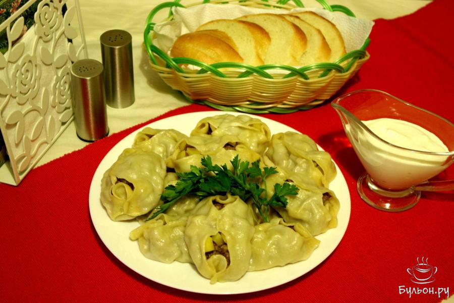 Манты по-русски с картошкой - пошаговый рецепт с фото