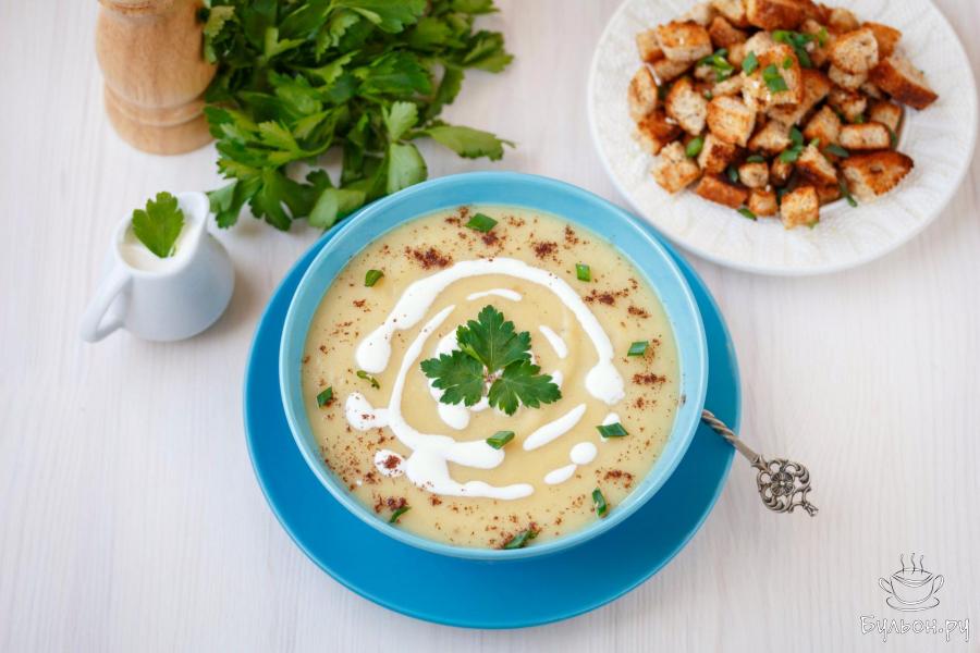 Картофельный суп-пюре с молоком - пошаговый рецепт с фото