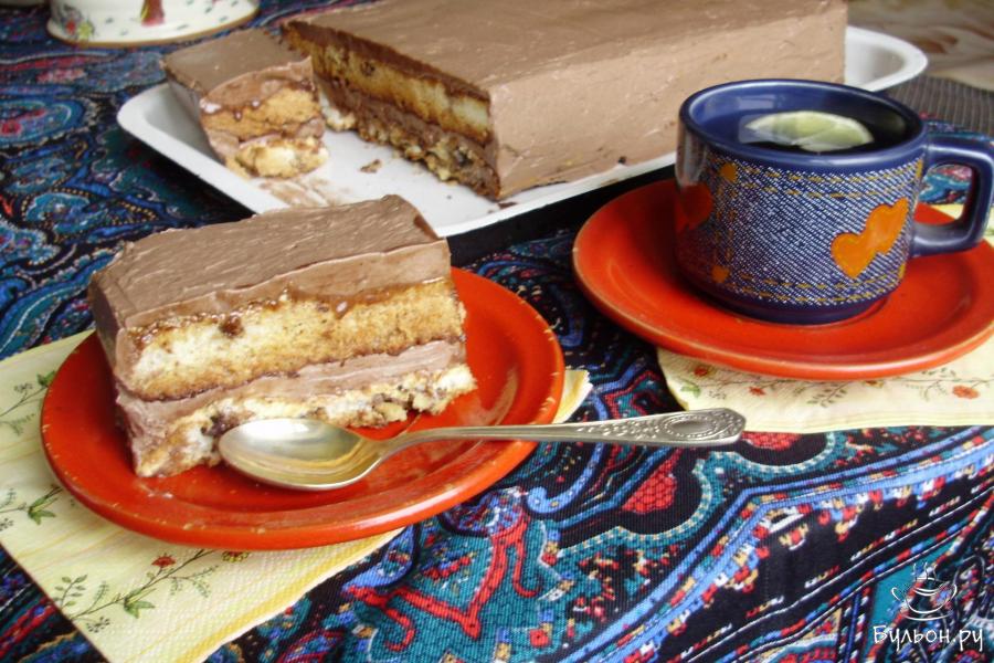 Торт Графские развалины со сгущенкой рецепт с фото пошагово