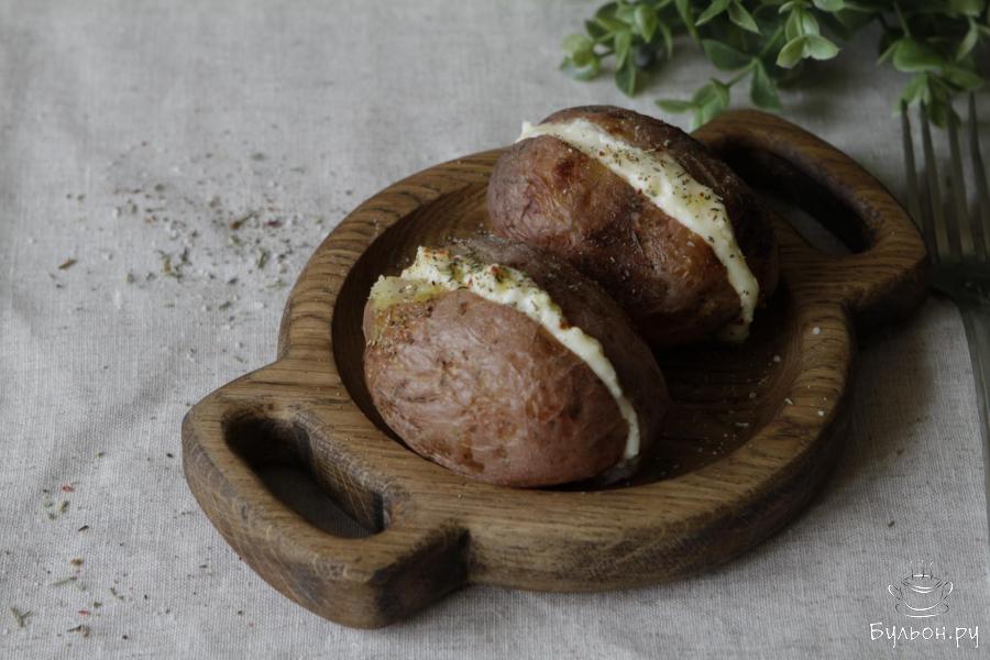 Печеный картофель с сыром - пошаговый рецепт с фото