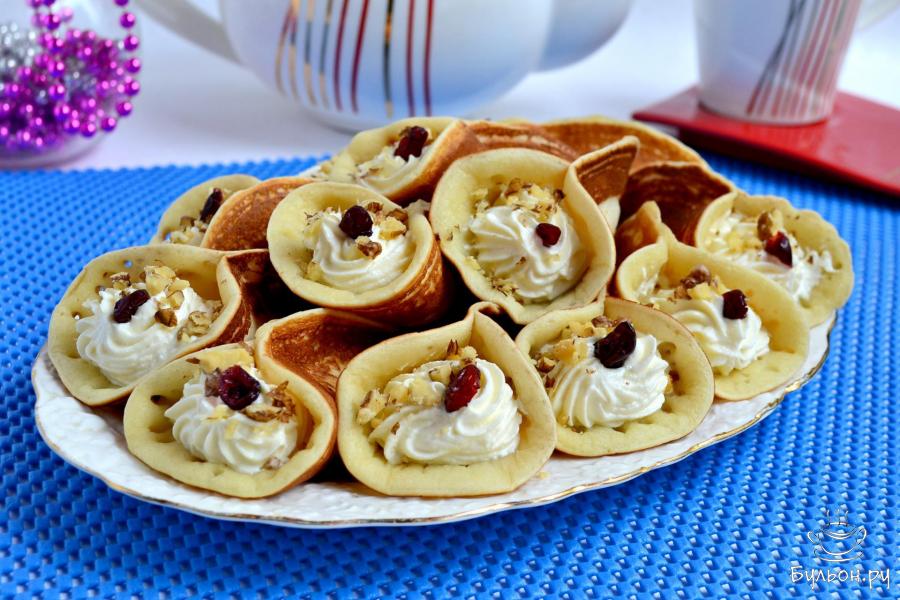 Катаеф - арабские блинчики с творожной начинкой - пошаговый рецепт с фото