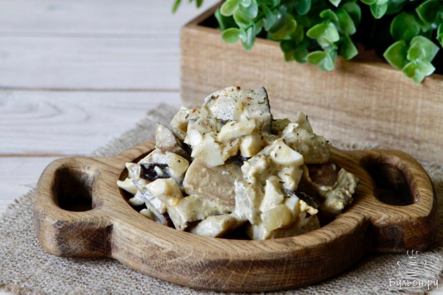 Салат с баклажанами и яйцом - пошаговый рецепт с фото