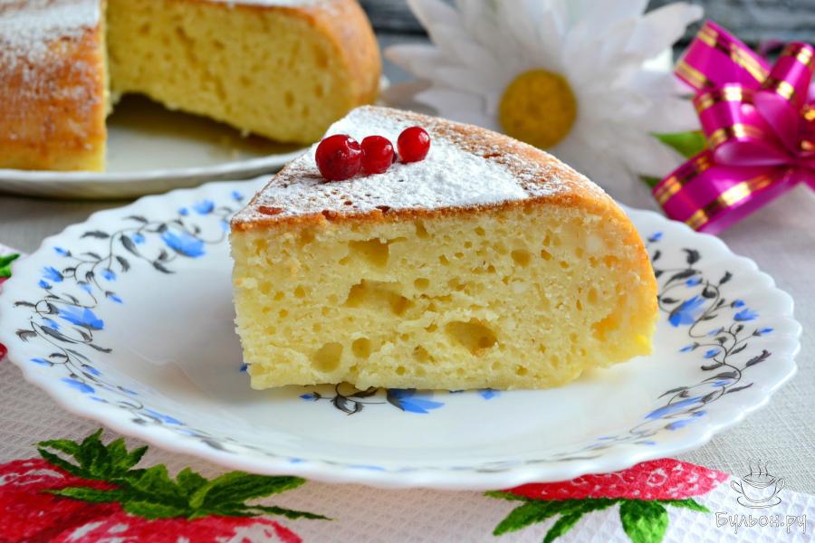 Лимонный пирог со сгущенкой