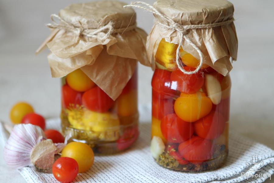 Маринованные помидоры черри с патиссонами - пошаговый рецепт с фото