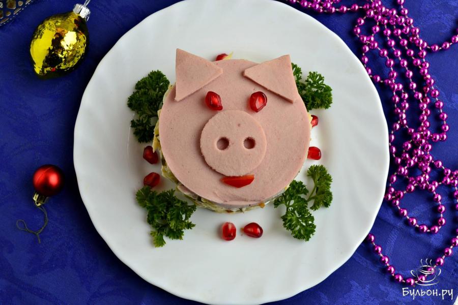 Салат "Свинка" на Новый год