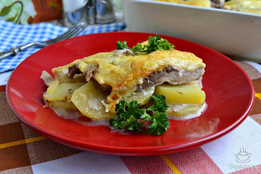 Мясо по-французски со свининой и картошкой - пошаговый рецепт с фото