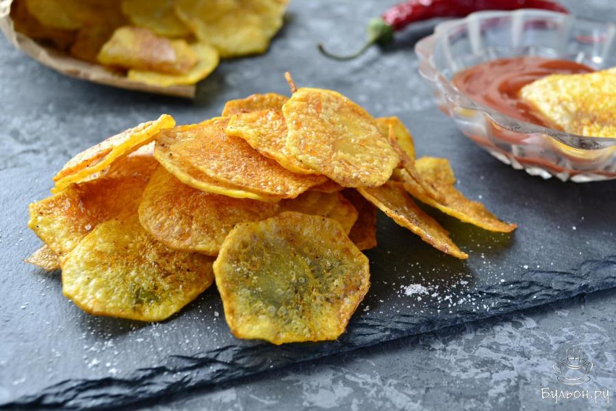 Картофельные чипсы в духовке - пошаговый рецепт с фото