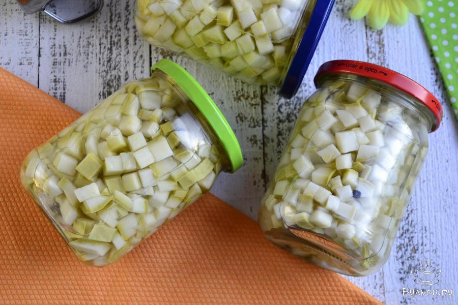 Кабачки кубиками на зиму - пошаговый рецепт с фото