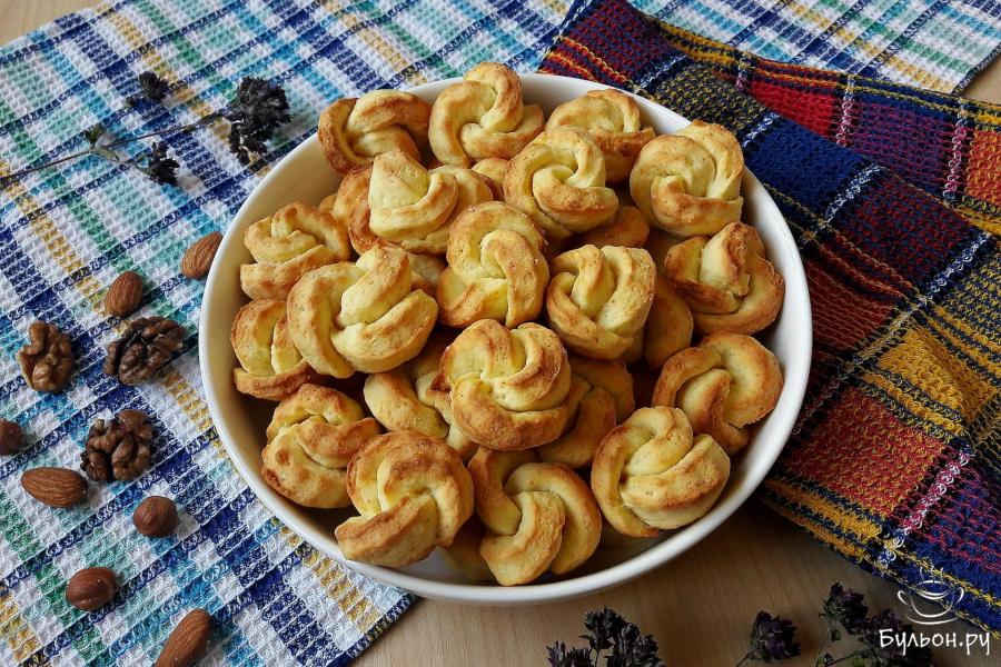 Печенье с рикоттой Розочки - пошаговый рецепт с фото