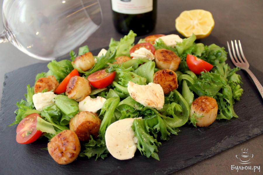 Салат с морскими гребешками - пошаговый рецепт с фото