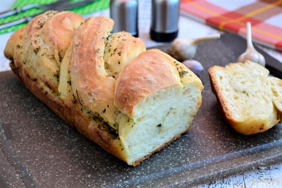 Домашний чесночный хлеб - пошаговый рецепт с фото