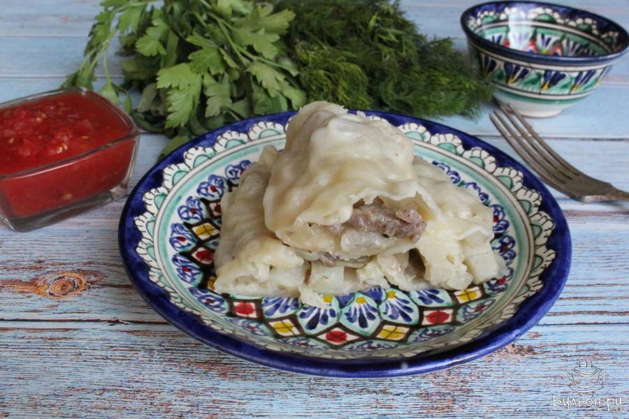 "Урама-ханум" с мясом по-узбекски - пошаговый рецепт с фото
