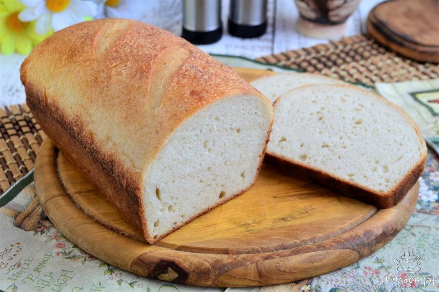 Пшеничный хлеб на закваске в духовке - пошаговый рецепт с фото