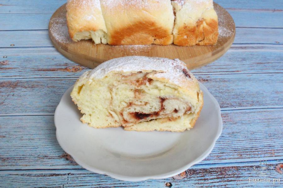 Сладкий сдобный хлеб с джемом - пошаговый рецепт с фото