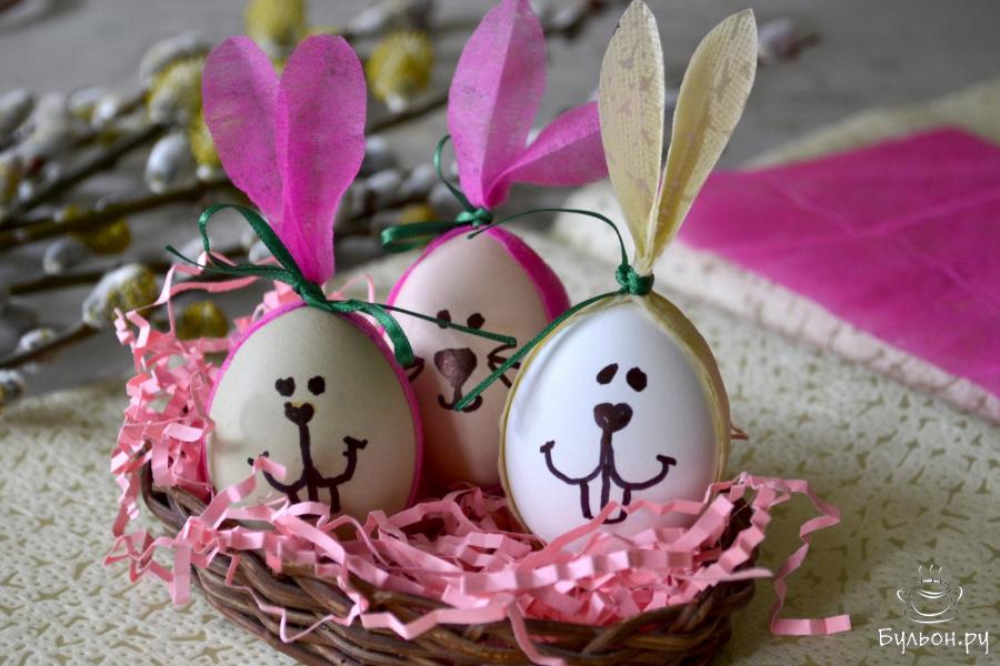 Декор пасхальных яиц без покраски - пошаговый рецепт с фото