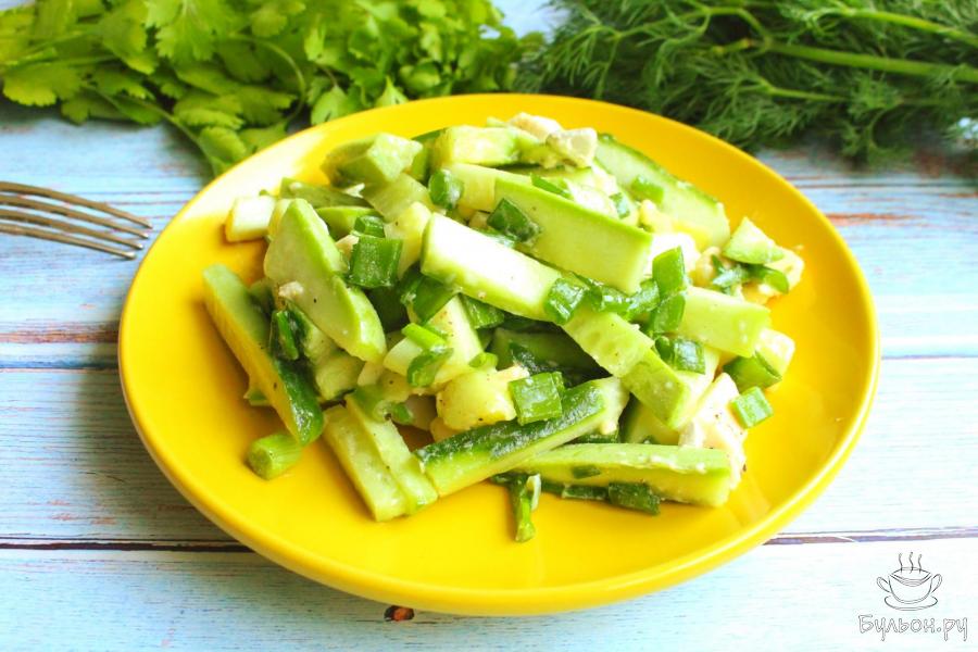 Салат из свежих огурцов с кабачками - пошаговый рецепт с фото