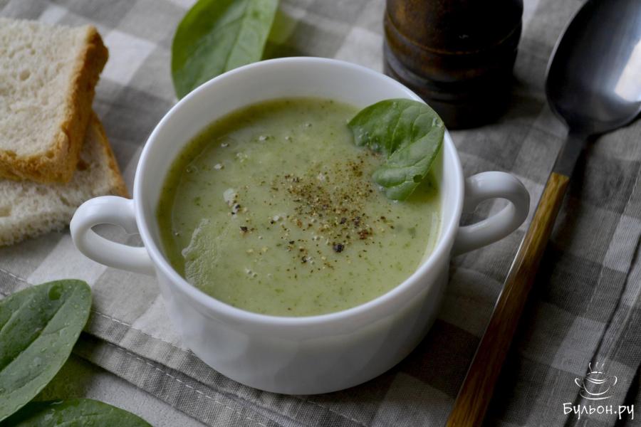 Сырный суп-пюре со шпинатом - пошаговый рецепт с фото