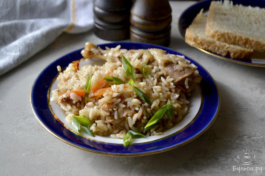 Курица с рисом в казане - пошаговый рецепт с фото