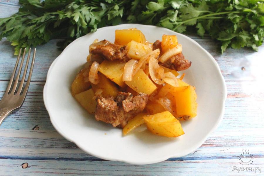 Картофель с куриной грудкой в духовке - пошаговый рецепт с фото