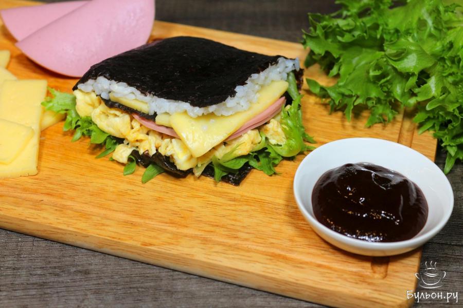 Сэндвич в японском стиле - пошаговый рецепт с фото