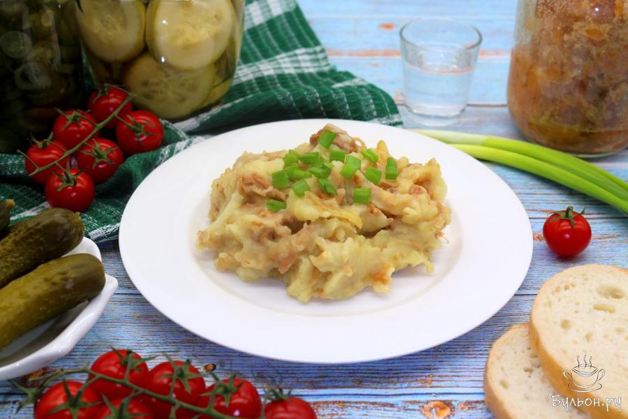 Картофельное пюре с тушенкой - пошаговый рецепт с фото