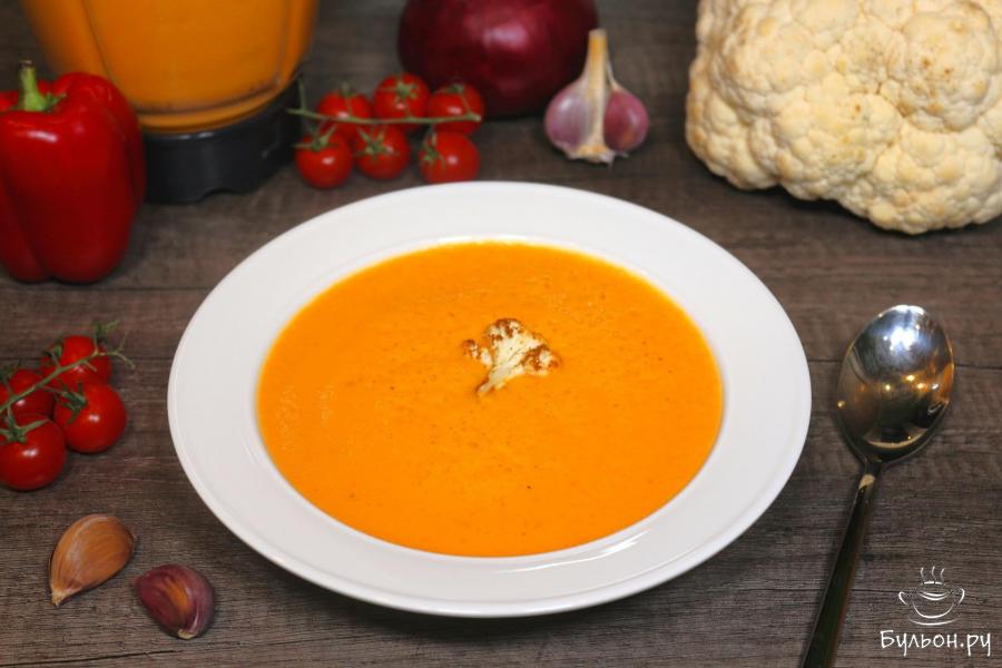 Крем-суп из цветной капусты и болгарского перца - пошаговый рецепт с фото