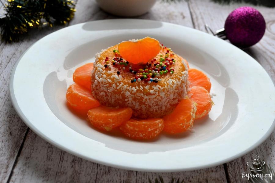 Десерт из мандаринов - пошаговый рецепт с фото