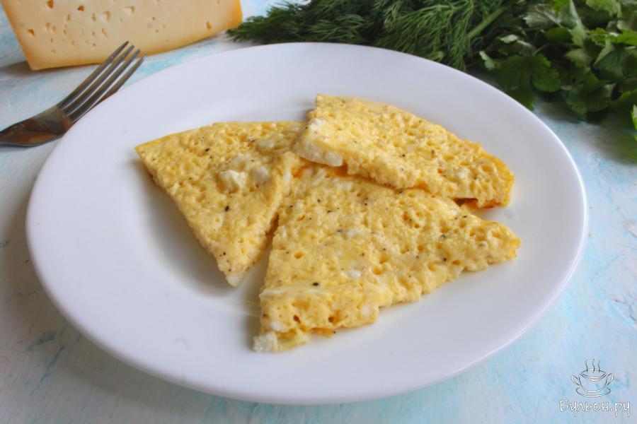 Омлет из желтков с брынзой и сыром - пошаговый рецепт с фото