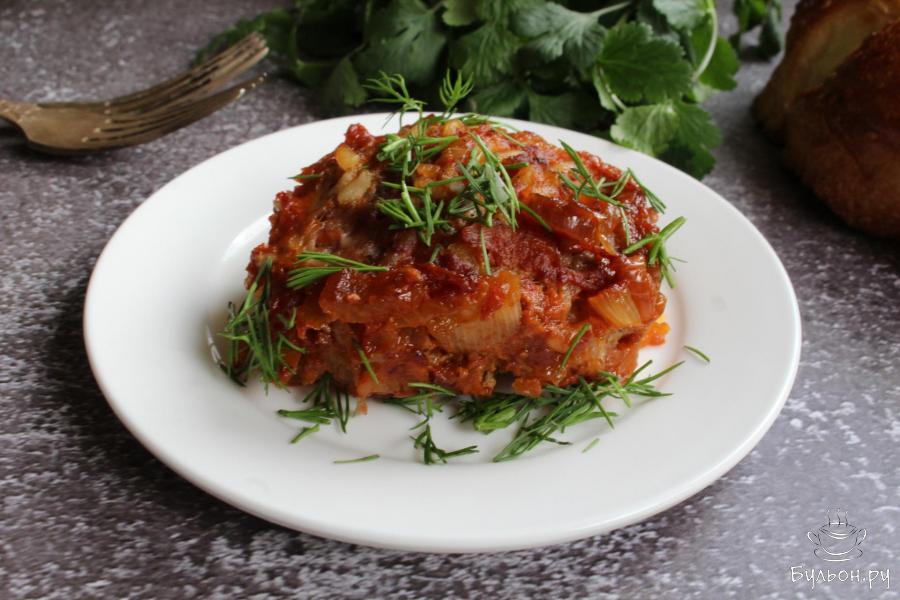 Мясные тефтели с тыквой в томатном соусе в духовке - пошаговый рецепт с фото