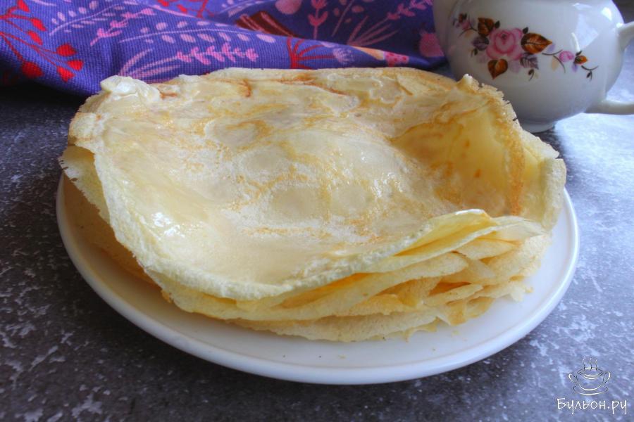 Блинчики на молоке и арахисовой пасте Блинчики на молоке и арахисовой пасте