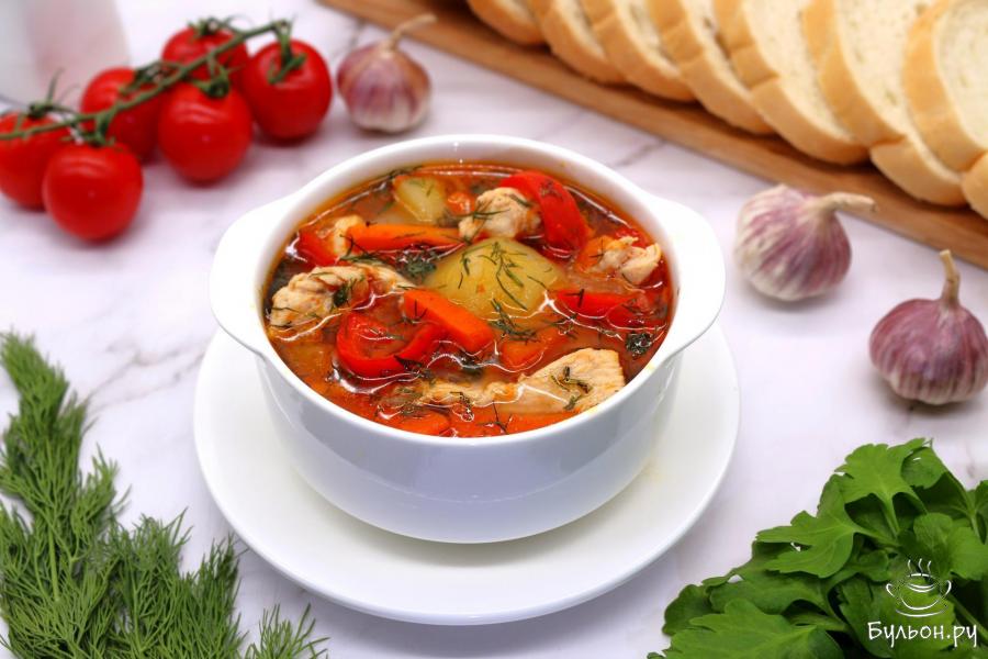 Суп из овощей и курицы - пошаговый рецепт с фото