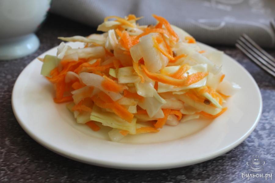 Вкусная маринованная капуста с овощами и горчицей - пошаговый рецепт с фото