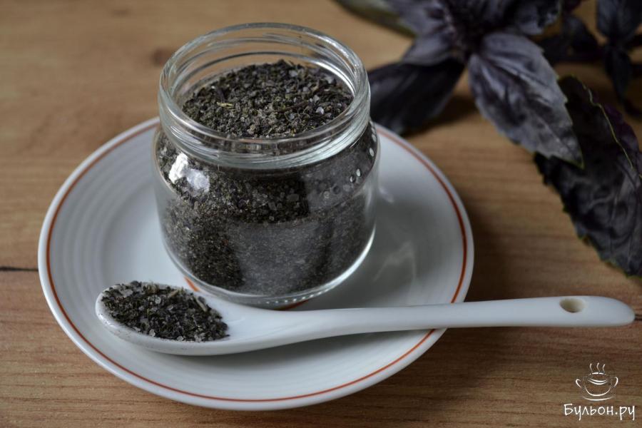 Базиликовая соль - пошаговый рецепт с фото