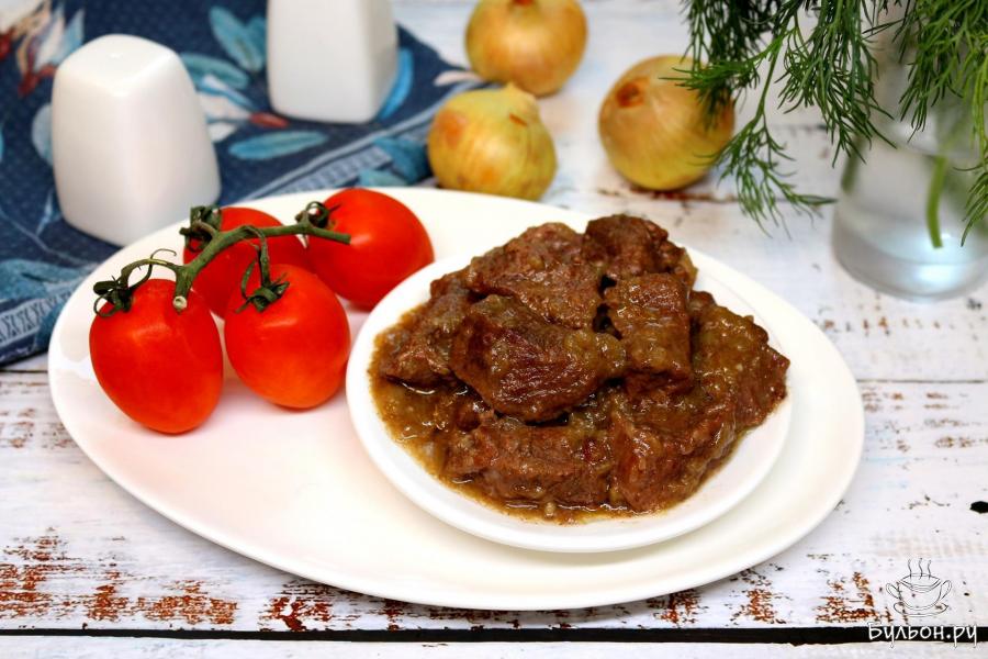Говядина с луком на сливочном масле Говядина с луком на сливочном масле