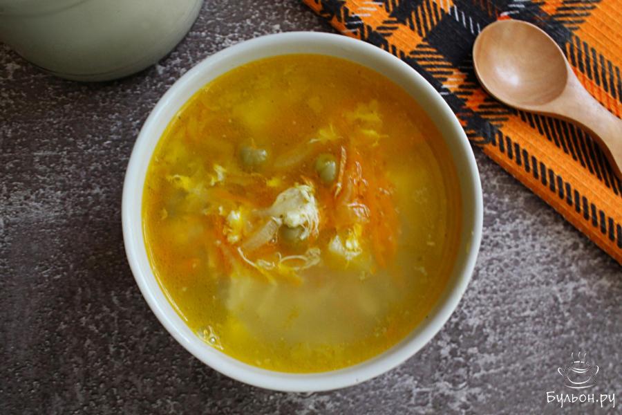 Суп с зеленым горошком и яйцом - пошаговый рецепт с фото