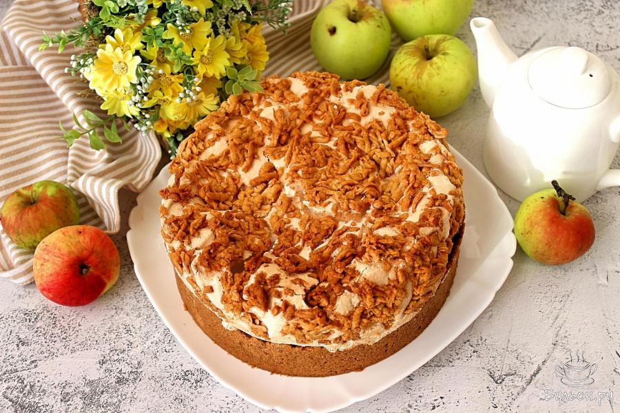 Польский яблочный пирог с безе и крошкой - пошаговый рецепт с фото
