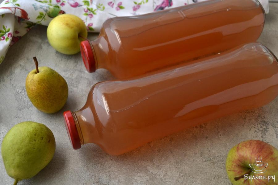 Яблочно-грушевый сок в соковарке на зиму - пошаговый рецепт с фото