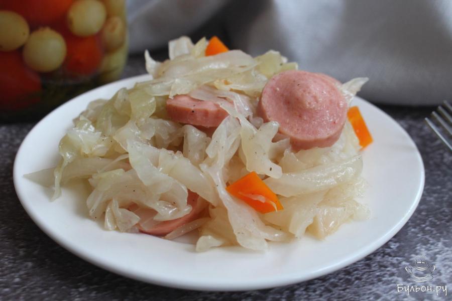 Капуста с сосисками в рукаве в духовке Капуста с сосисками в рукаве в духовке