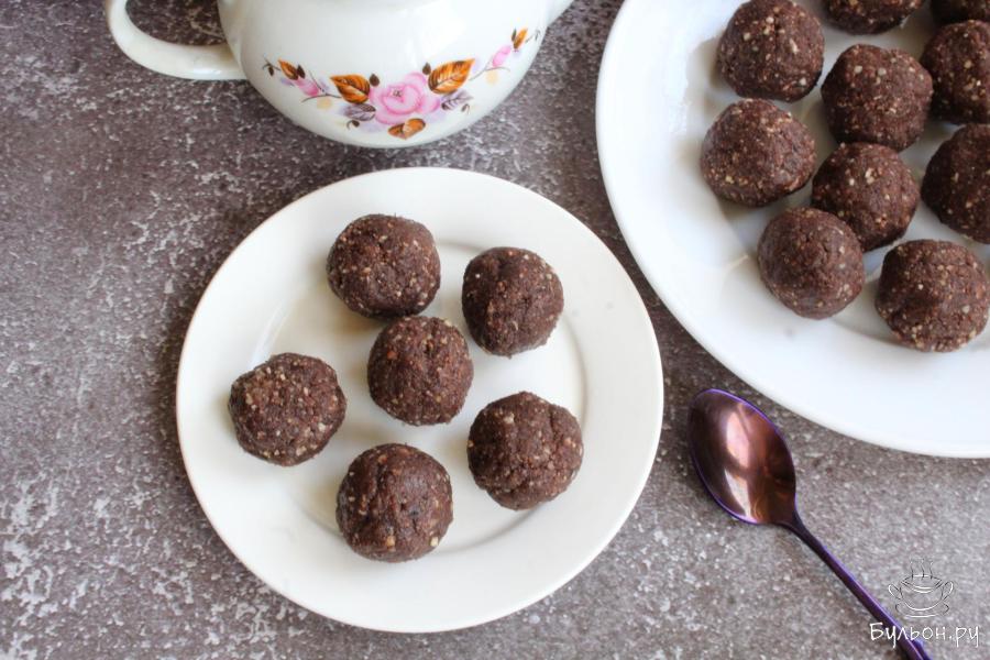 Шоколадные конфеты с орехами из черствых пряников - пошаговый рецепт с фото