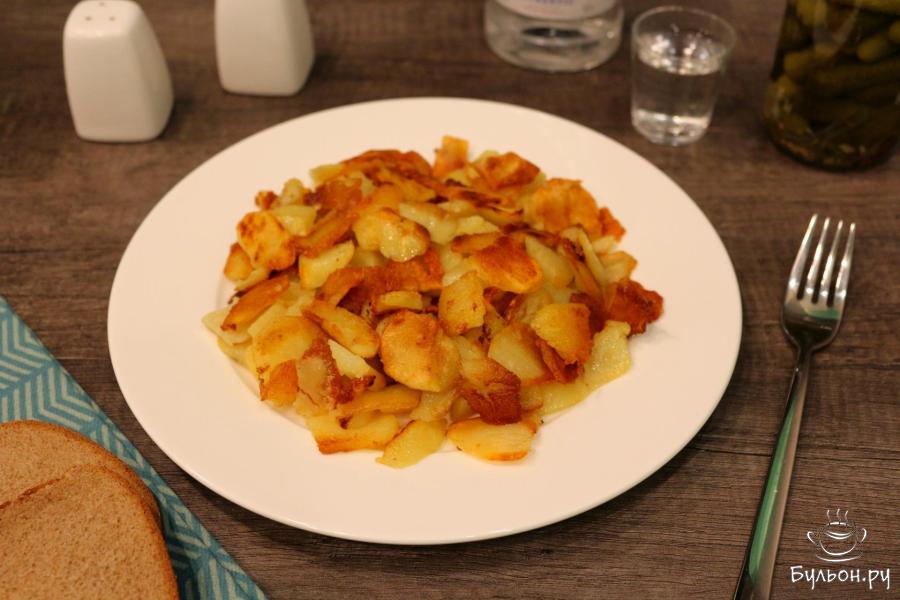 Варено-жареный картофель - пошаговый рецепт с фото