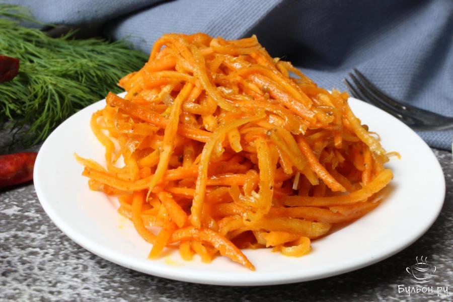 Корейская морковь с паприкой и кориандром