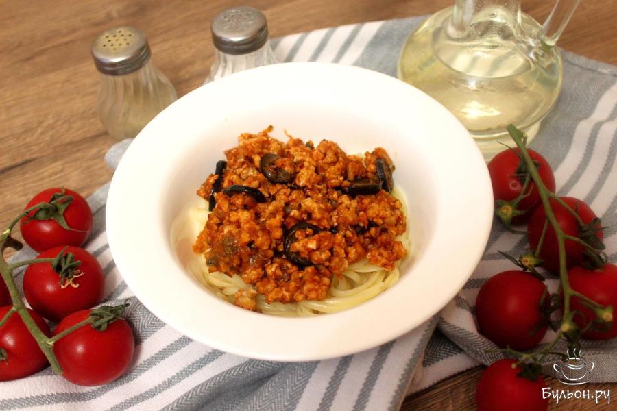 Пикантно-томатная подлива с фаршем для спагетти - пошаговый рецепт с фото