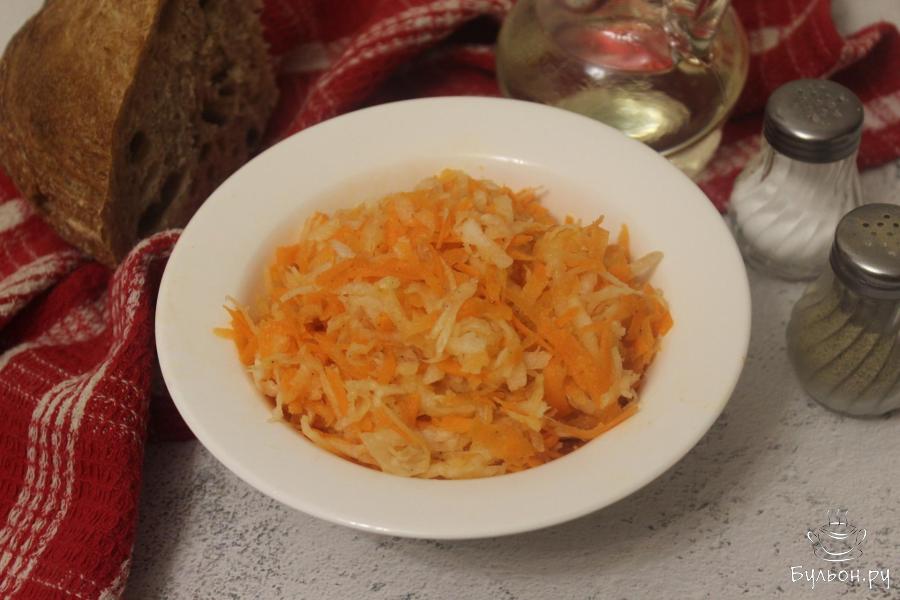 Салат из редьки с морковью - пошаговый рецепт с фото